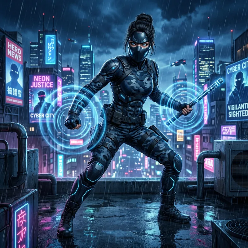 Female Vigilante with Unique Sound Wave Powers Female Vigilante with Unique Sound Wave Powers