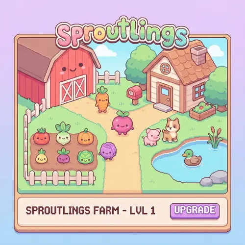 Kawaii Farm Scene Sprite for Sproutlings Game