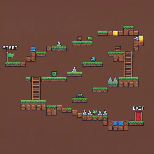 Pixel Art Platform Layout - Simple Design Guide
