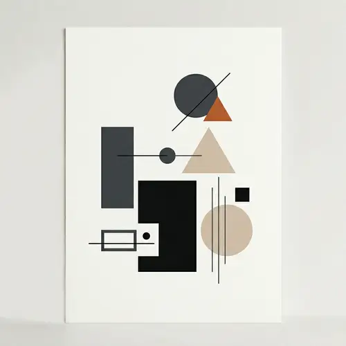 Minimalistic Abstract Shapes: Monotone Composition