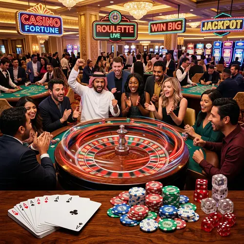 Dynamic Casino Background for Promotional Use