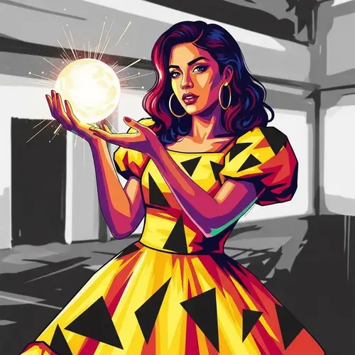 Bold Pop Art Model: Confident & Vibrant