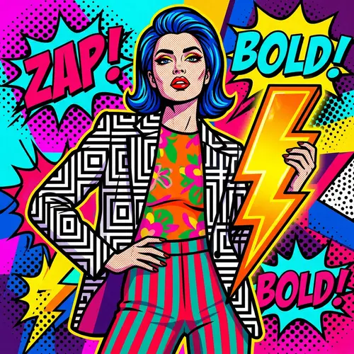 Bold Pop Art Model: Confident & Vibrant