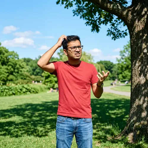 Confused South Asian Man Outdoors | Puzzled Expression