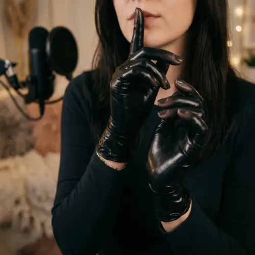 ASMR Sexy Girl Hand Movements with Latex Gloves