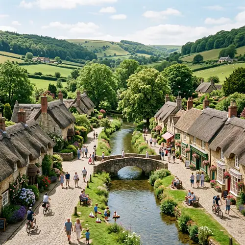 Charming Small Town in a Lush Valley