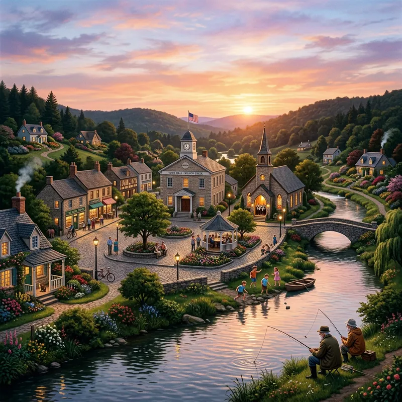 Tranquil Small Town Life and Community Spirit Tranquil Small Town Life and Community Spirit