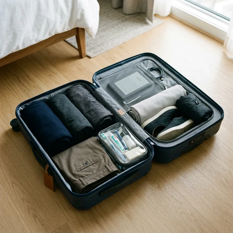 Efficiently Pack Fewer Items for Spacious Cabin Baggage