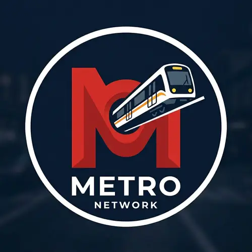 Minimalist Metro Logo with Train Design