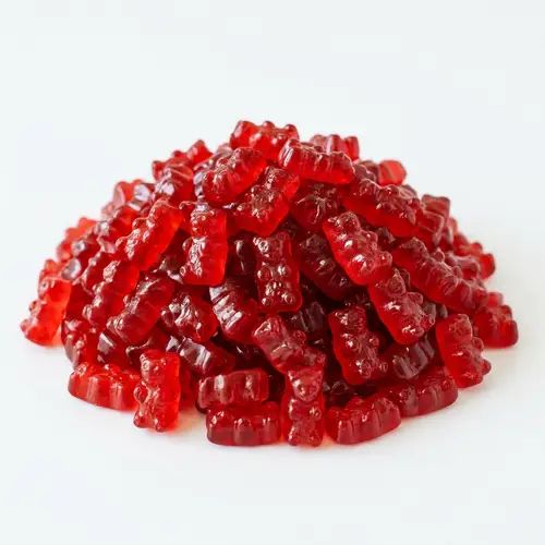 Red Gummy Bears Piled Up | Sweet Candy Delights
