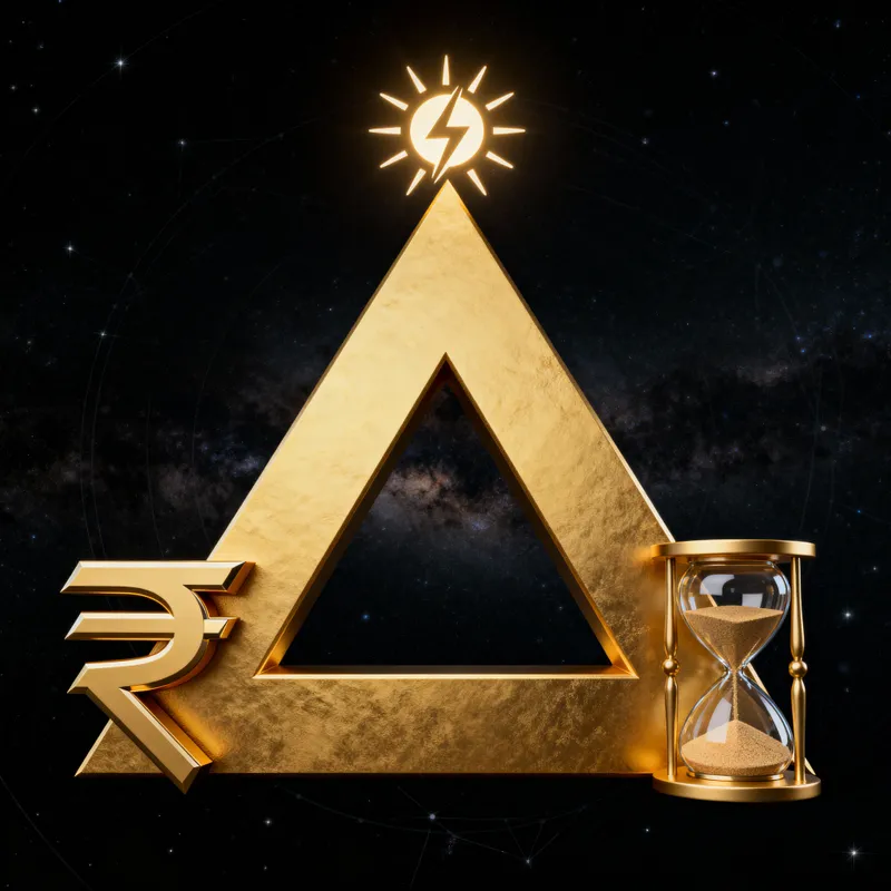 Golden Triangle of Energy, Money & Time - 3D Art