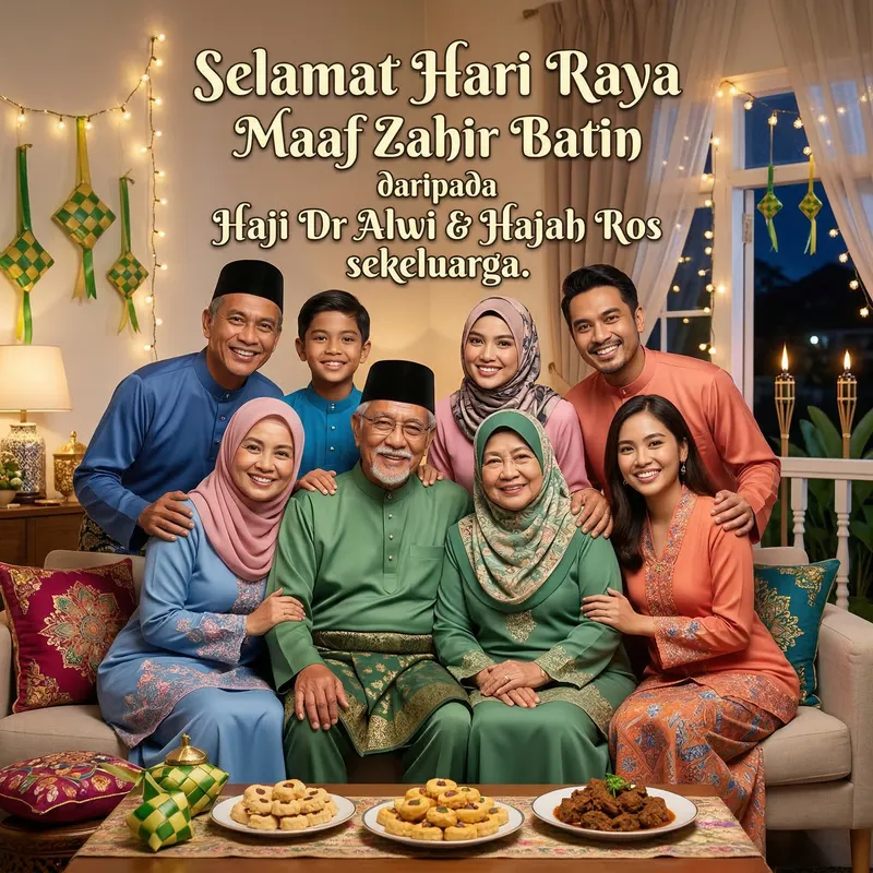 Selamat Hari Raya: Eid Family Celebration Photo