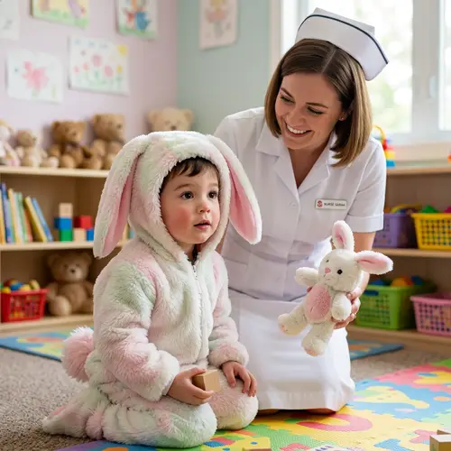 Bunny Boy and Nurse: Heartwarming Bond of Caregiver and Child