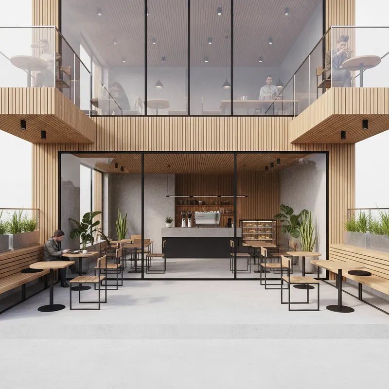 Stylish Minimalist Loft Coffee Shop Design Stylish Minimalist Loft Coffee Shop Design