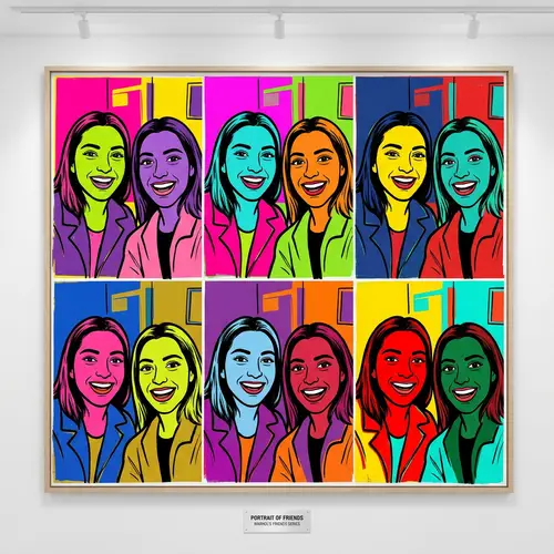 Vibrant Pop Art Portrait Inspired by Warhol