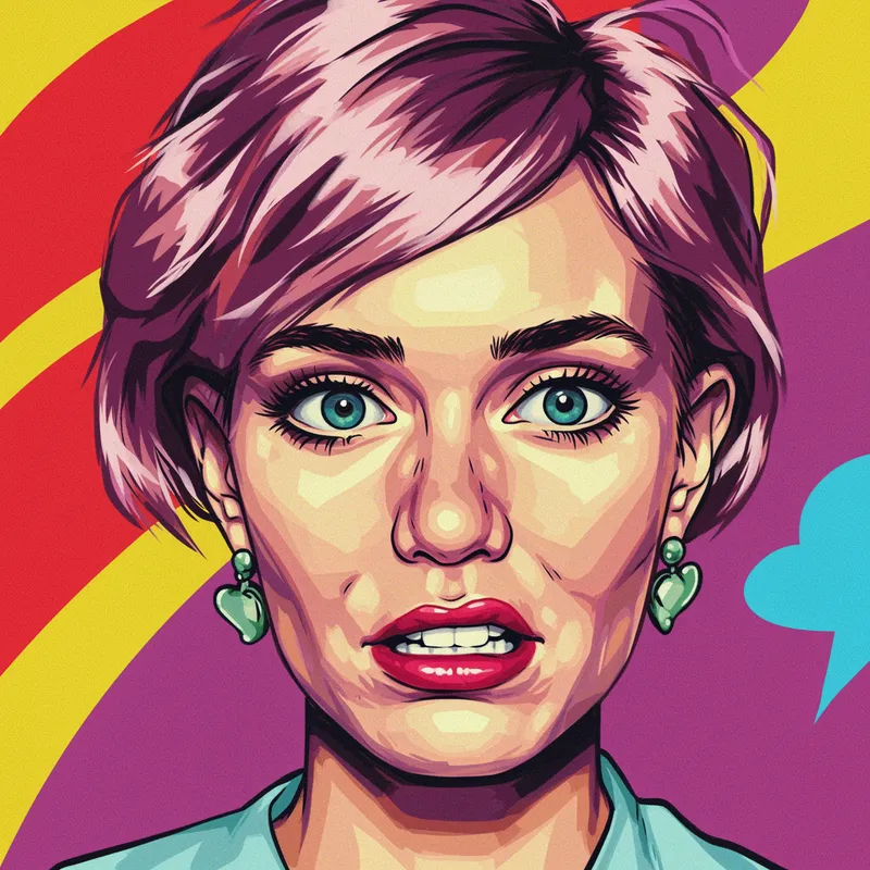 Vibrant Pop Art Portrait Inspired by Warhol