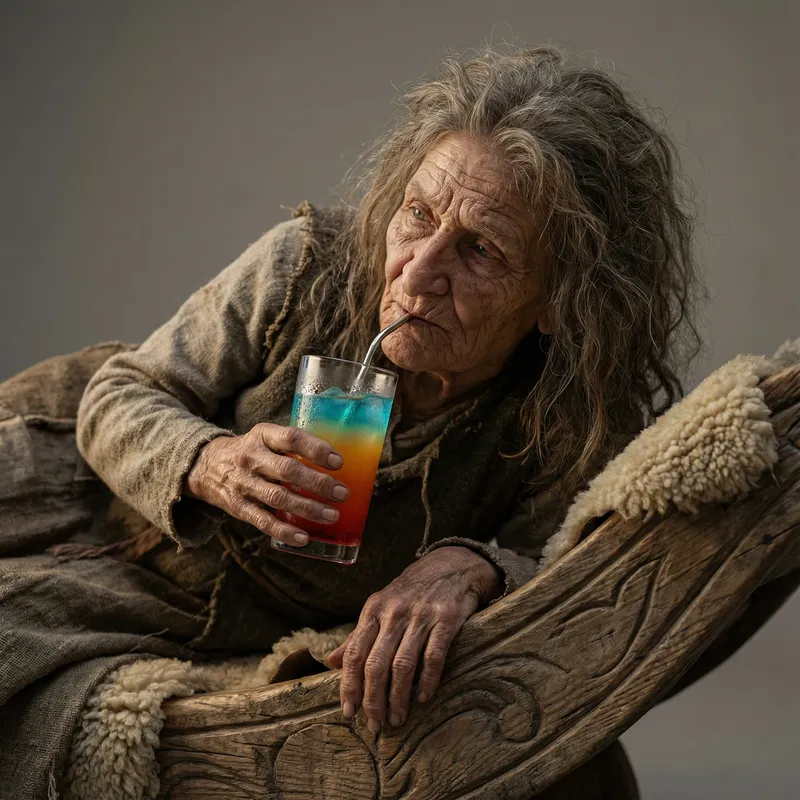 Baba Yaga: Hyperrealistic Art Illustration