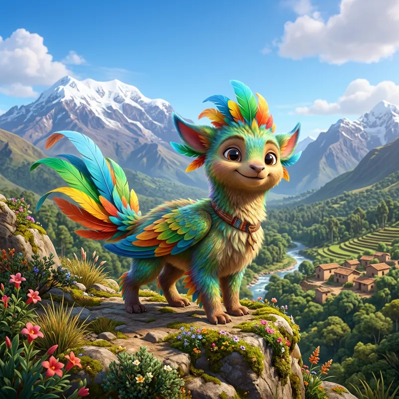 Ayrami: Colorful 3D Animated Creature Embodies Andean Beauty