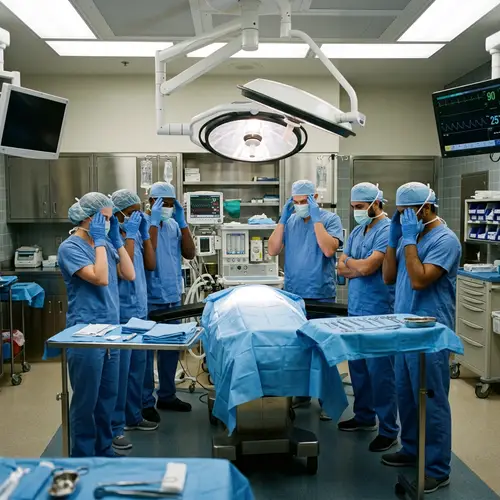 Operating Room Scene with Medical Team