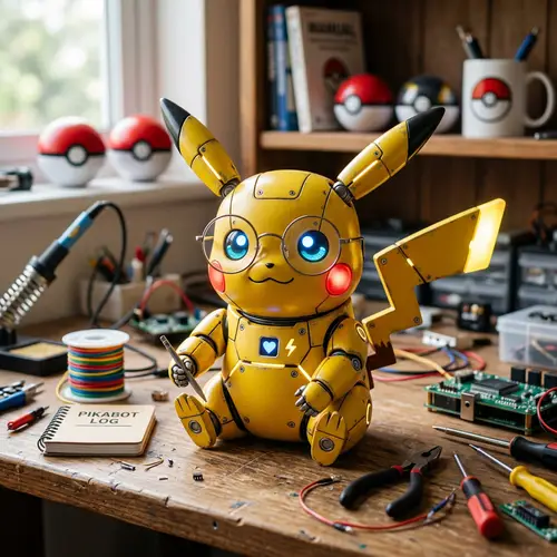 Adorable Pikachu Bot with Glasses – Cute & Fun!