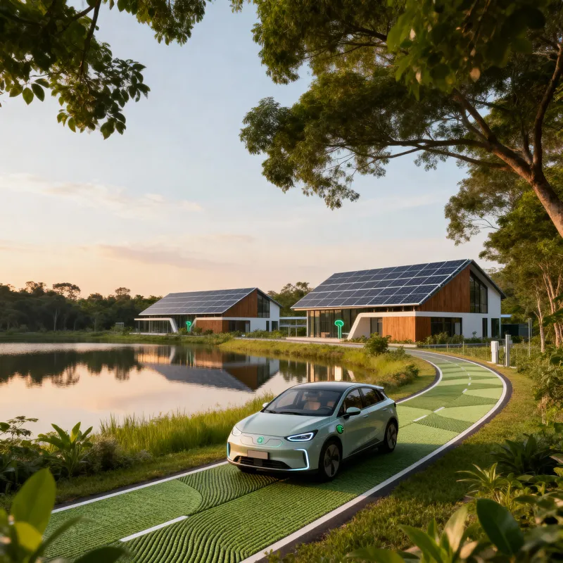 Sustainable Buildings with Solar Panels and Electric Vehicles