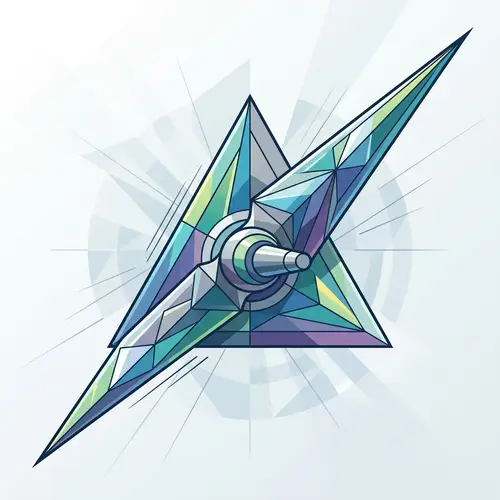 Artistic Turbine Blade Illustration with Triangle Design