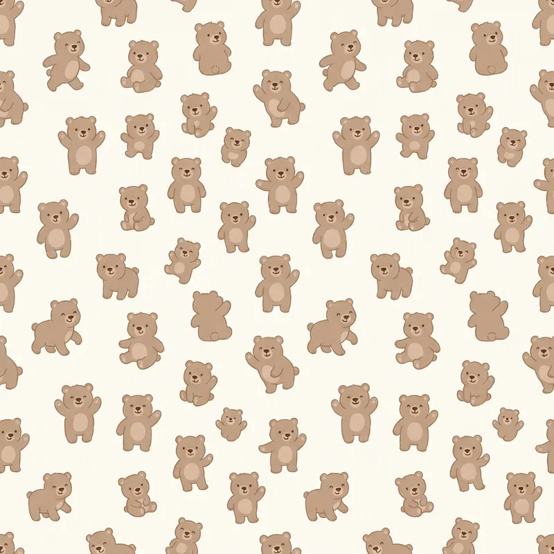 Minimal Little Bears Background Pattern