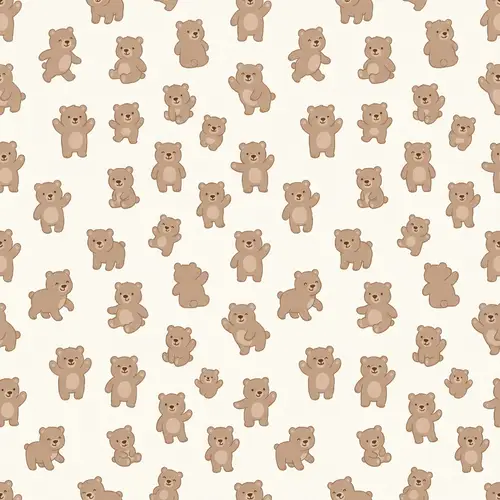 Minimal Little Bears Background Pattern