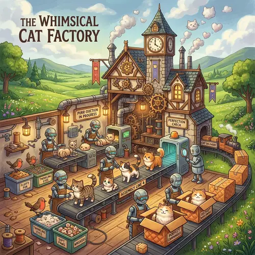 Cat Factory - Whimsical World of Plush Feline Creations