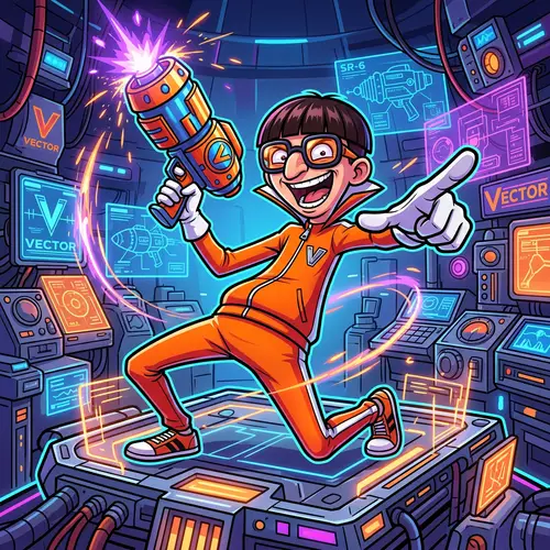 Vector from Despicable Me: Vibrant Digital Art