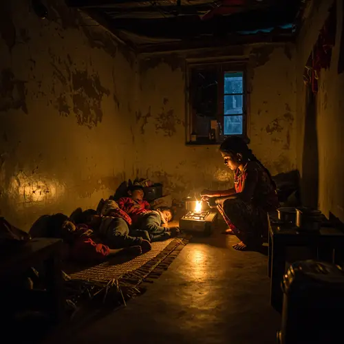 Struggles of Life in a Dimly Lit Home