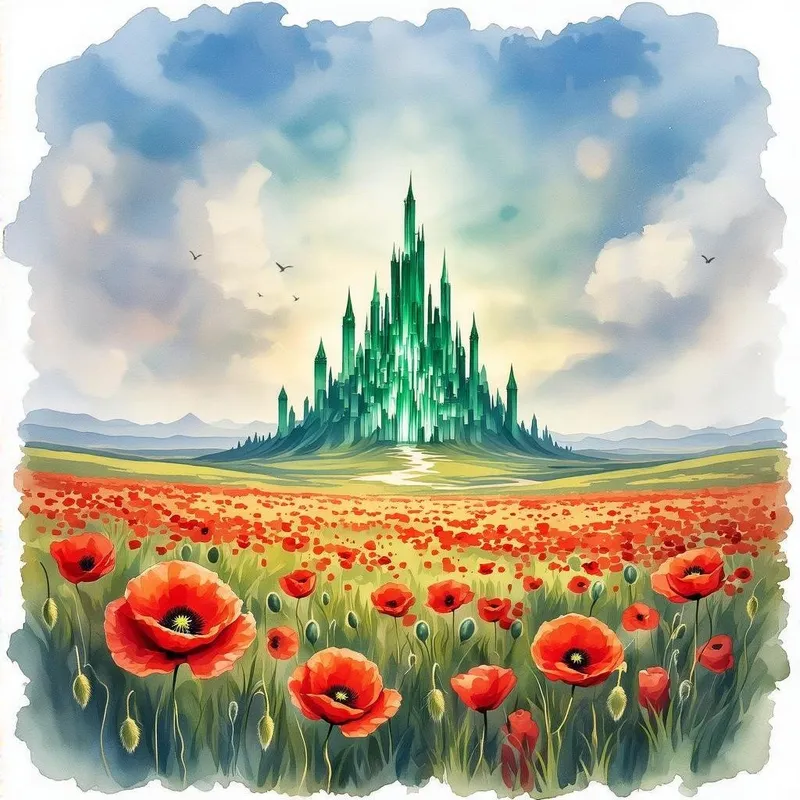 Emerald City Watercolor Art