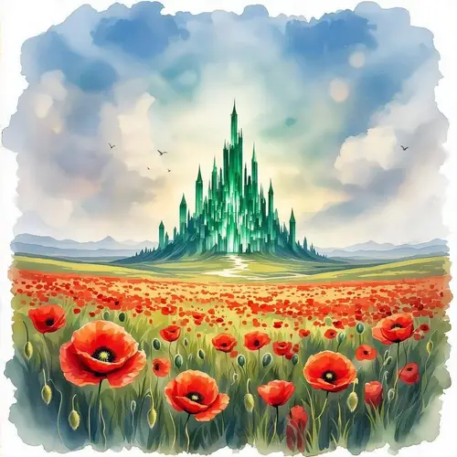 Emerald City Watercolor Art