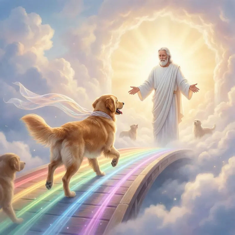 My Dog Crossing the Rainbow Bridge