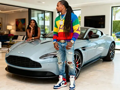 Stylish African American Music Mogul and His Elegant Wife