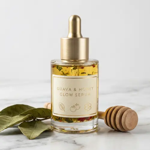 Luxury Guava Leaf Tomato Honey Serum Bottle