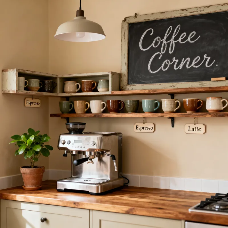 Transform Your Kitchen into a Charming Coffee Corner