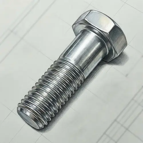 Detailed Metallic Bolt Illustration | Realistic 3D Design