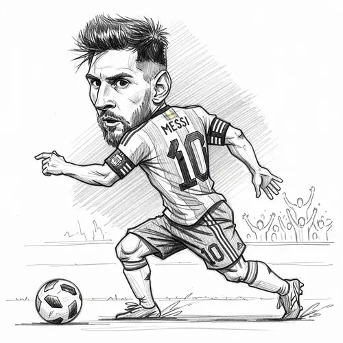 Messi Sketch | Artistic Portrait of a Soccer Legend