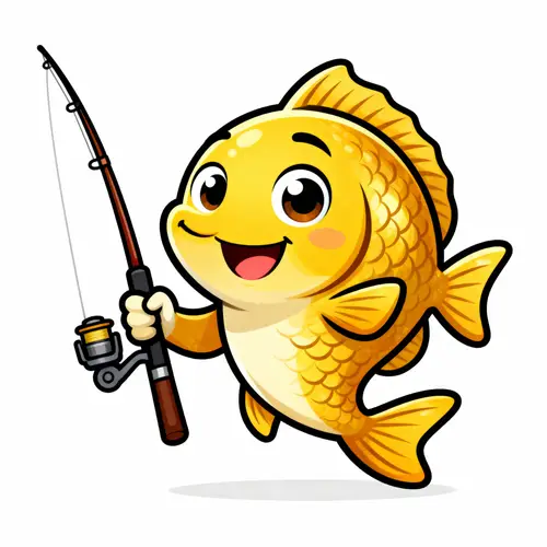 Cheerful Cartoon Dorado Fish Mascot for Your Logo