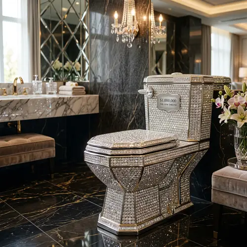 Luxury $1M Diamond Toilet: A Stunning Bathroom Piece