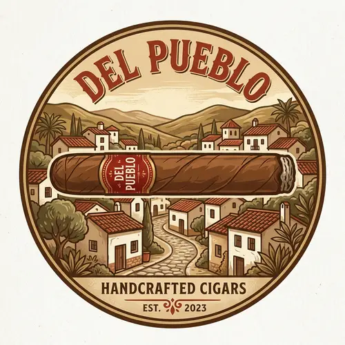 Del Pueblo Cigars - Authentic Handcrafted Cigar Logo Design