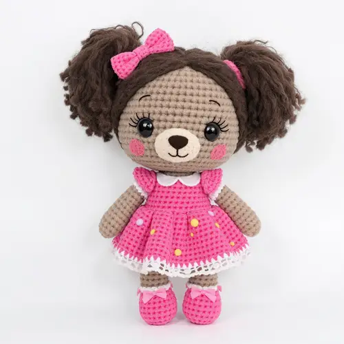 Kawaii Pink Dress Amigurumi Doll