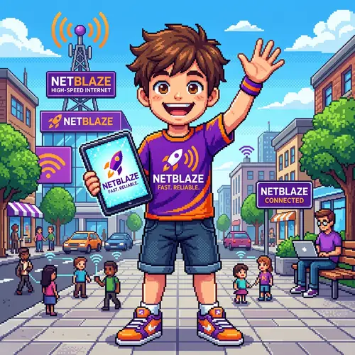 Charismatic Boy: 8K Pixel Art Internet Provider