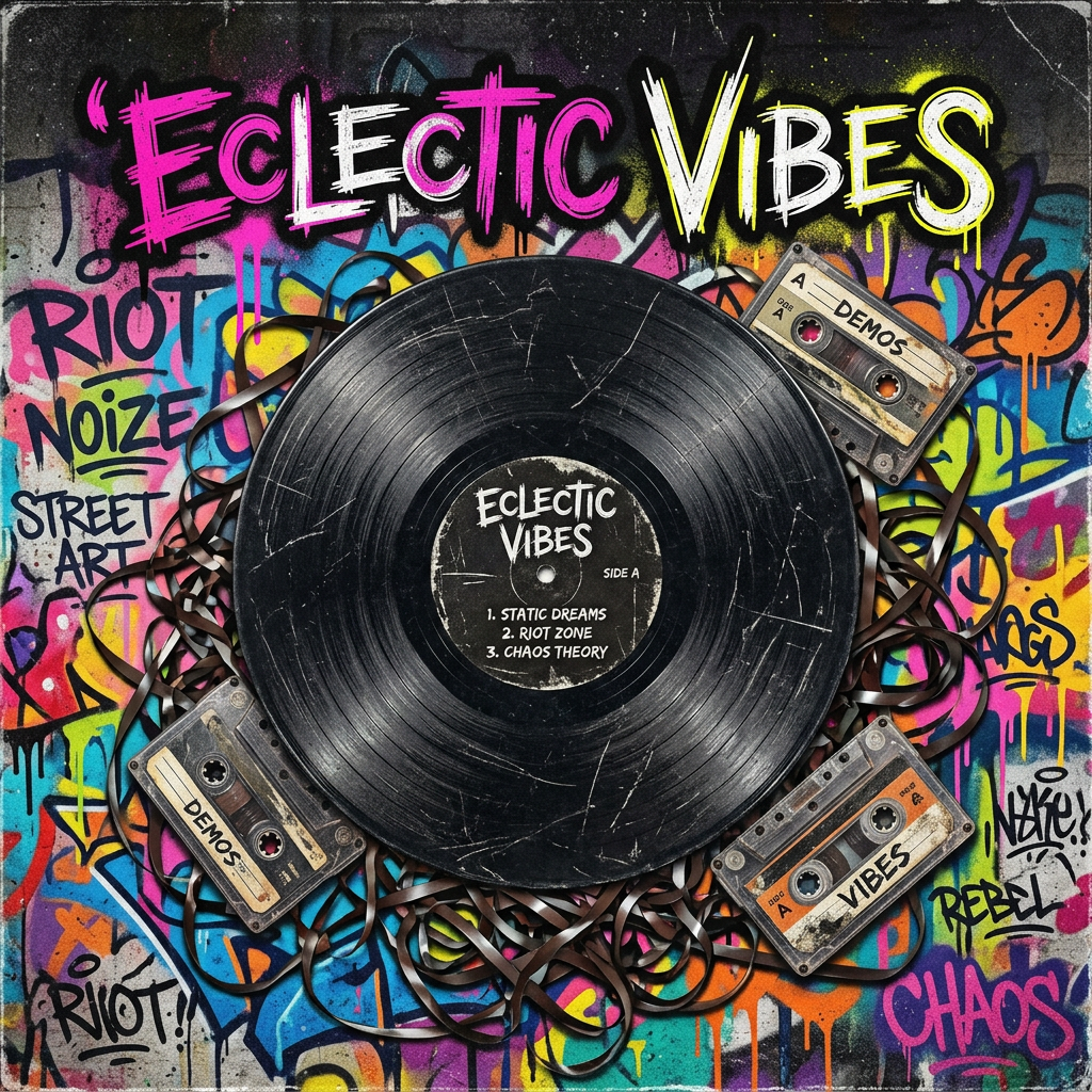 Grungy Alternative Music Album Cover | Eclectic Vibes | AI Art