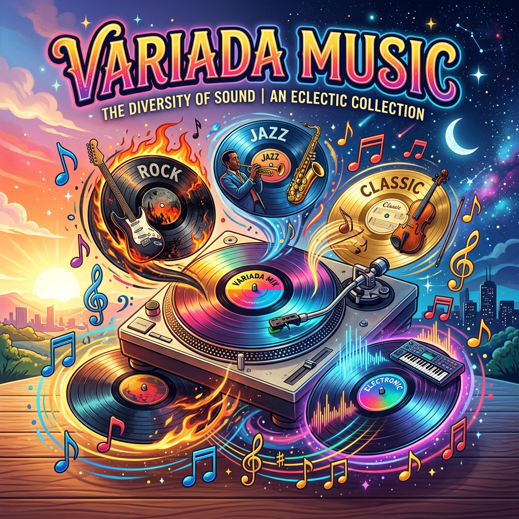 Variada Music Album Cover Design | Lively Musical Styles Blend