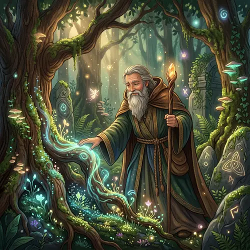 Spiritual Figure Revered for Miracles in Enchanting Scene