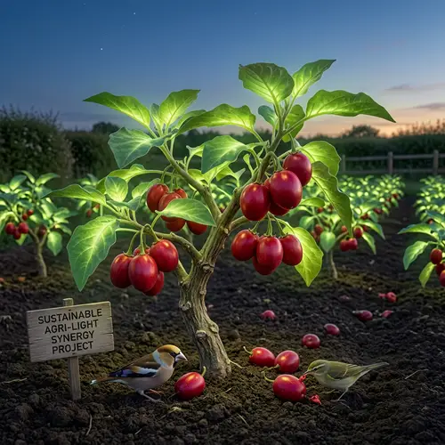 Bioluminescent GMO Crop: Sustainable Light & High-Nutrient Fruits