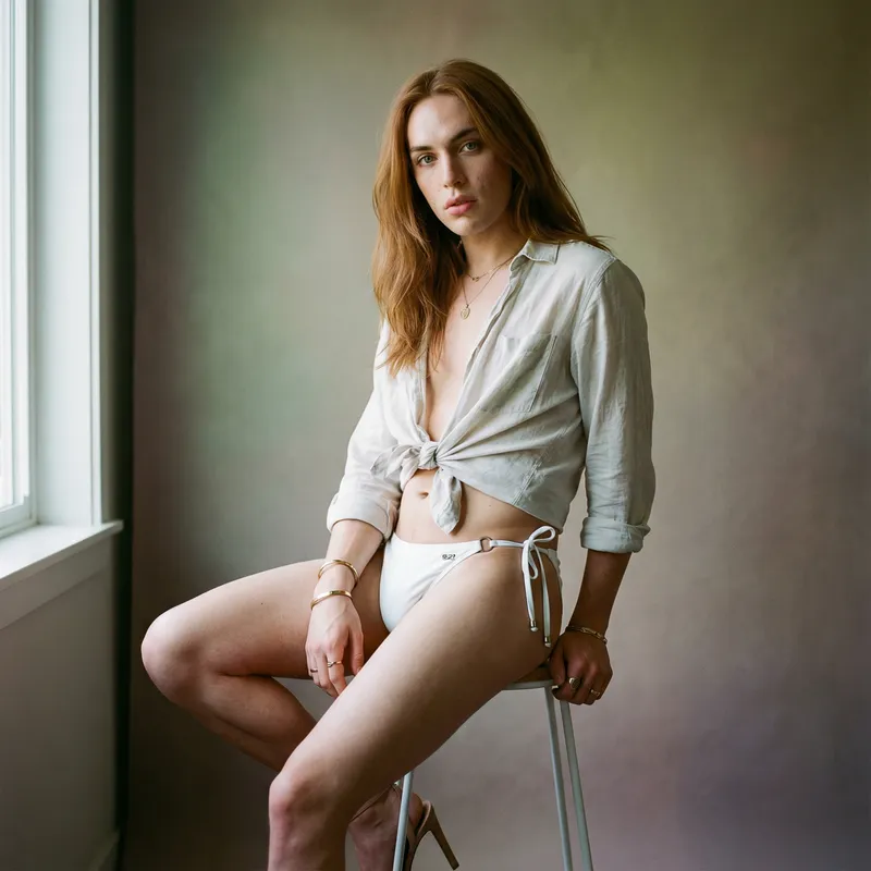 Hyper-Realistic Androgynous Portrait of a Young Man