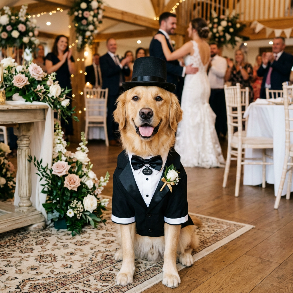 Unique Dog and Cat Wedding Celebration | AI Art Generator | Easy-Peasy.AI